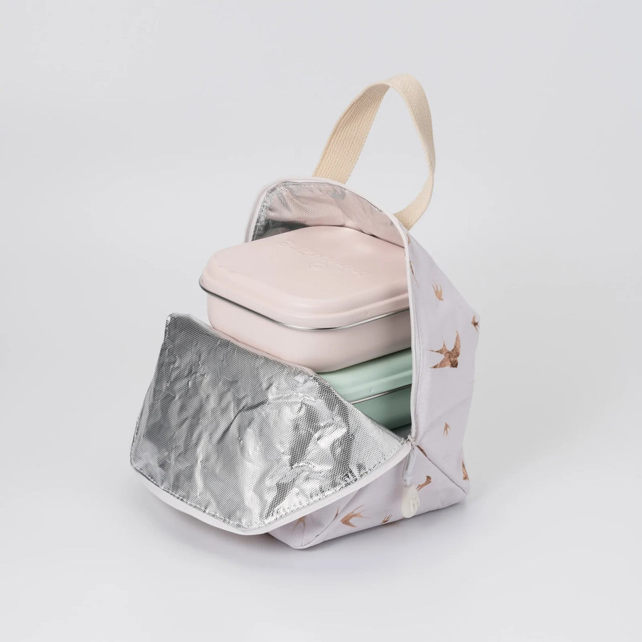 Set geanta termoizolanta Mealtote cu cutie Grow bento, Miniware Ready Go! Bento, 4 piese, Prickly Pear